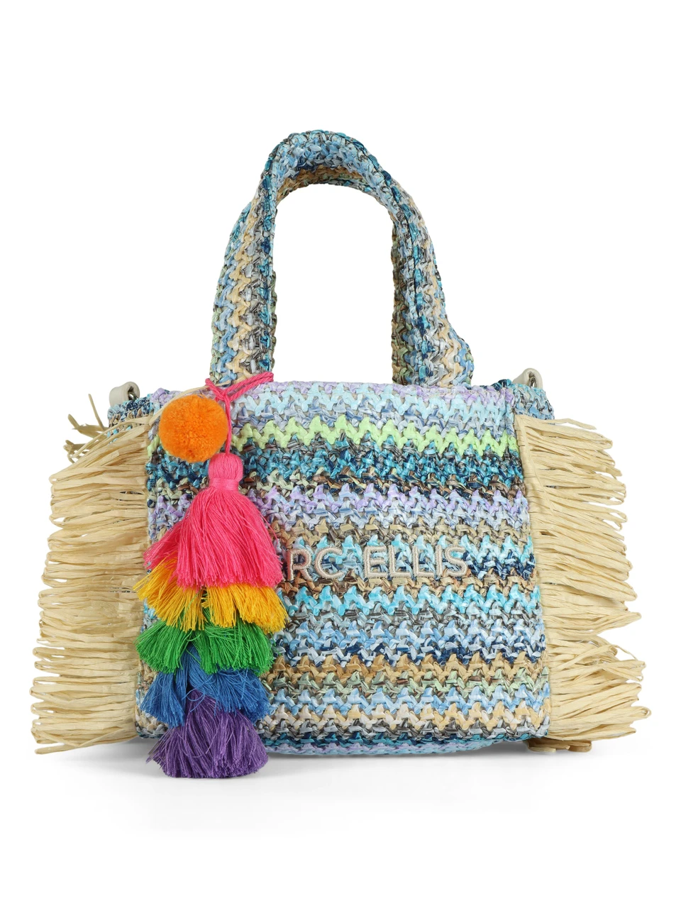 AZZURRO | Borsa a mano in paglia BUBY S. CLAIRE Small