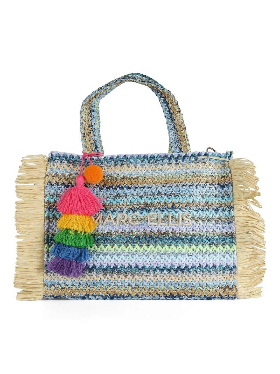 AZZURRO | Borsa a mano in paglia BUBY S. CLAIRE Medium