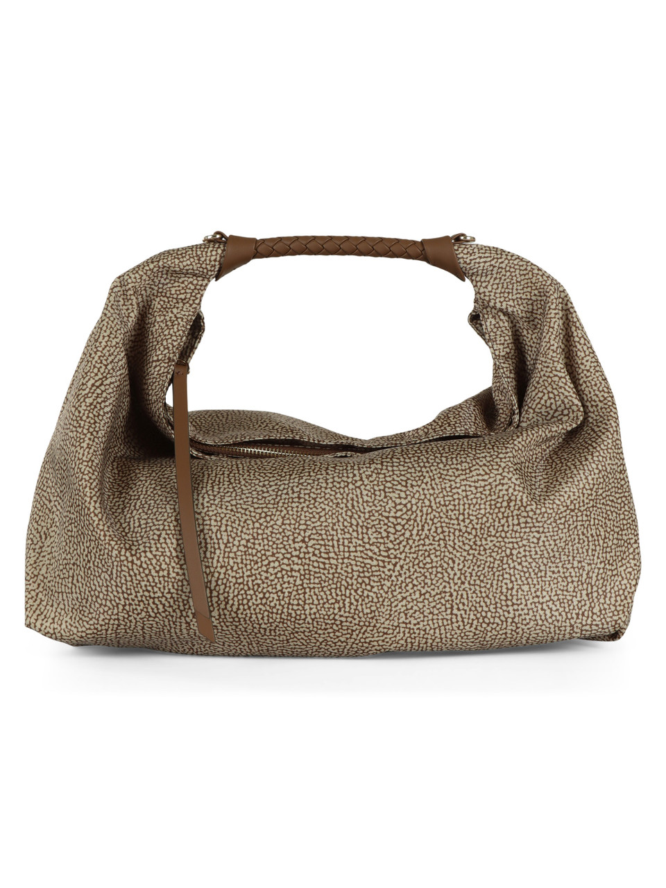 MARRONE | Borsa PLIE Hobo Medium in tessuto OP