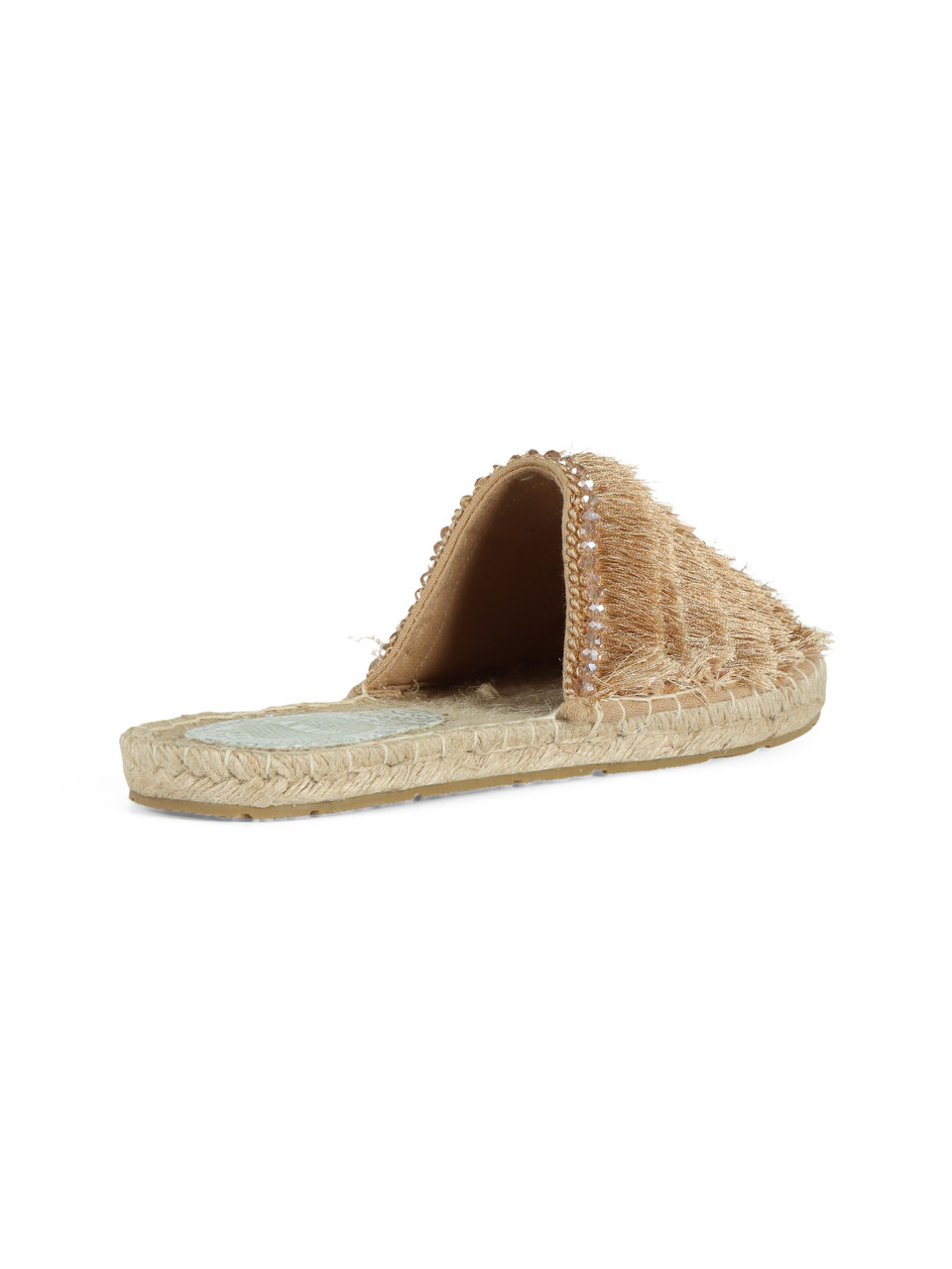 BEIGE | Ciabattina espadrillas con frange