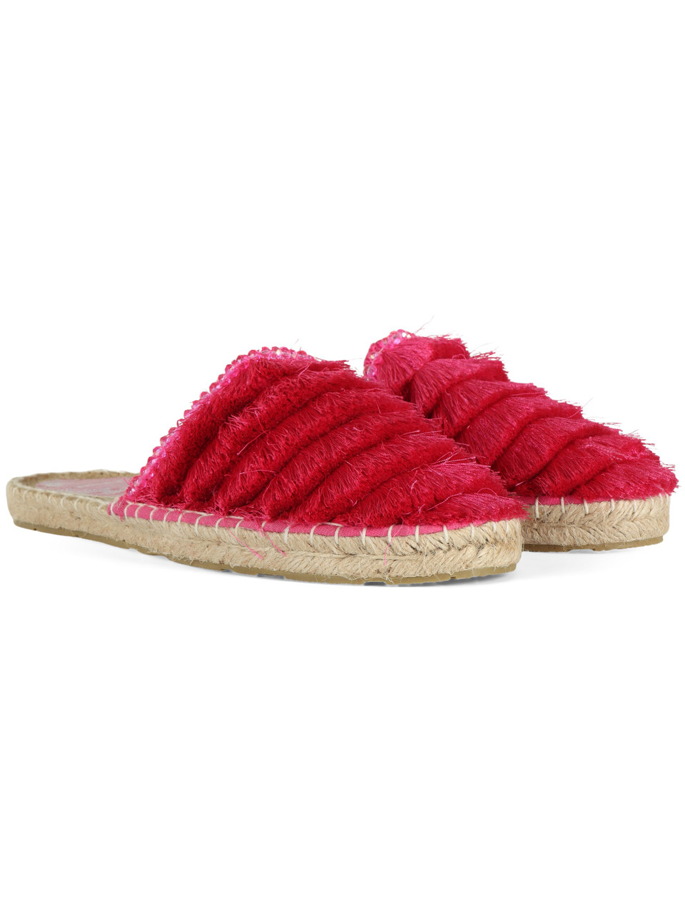 FUCSIA | Ciabattina espadrillas con frange