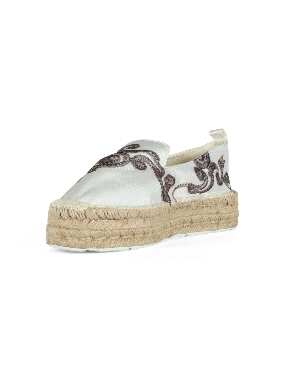OFF WHITE | Espadrillas platform in satin
