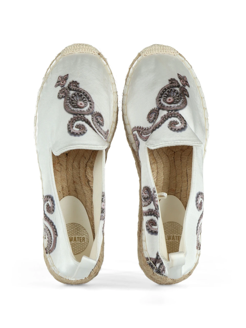 OFF WHITE | Espadrillas platform in satin