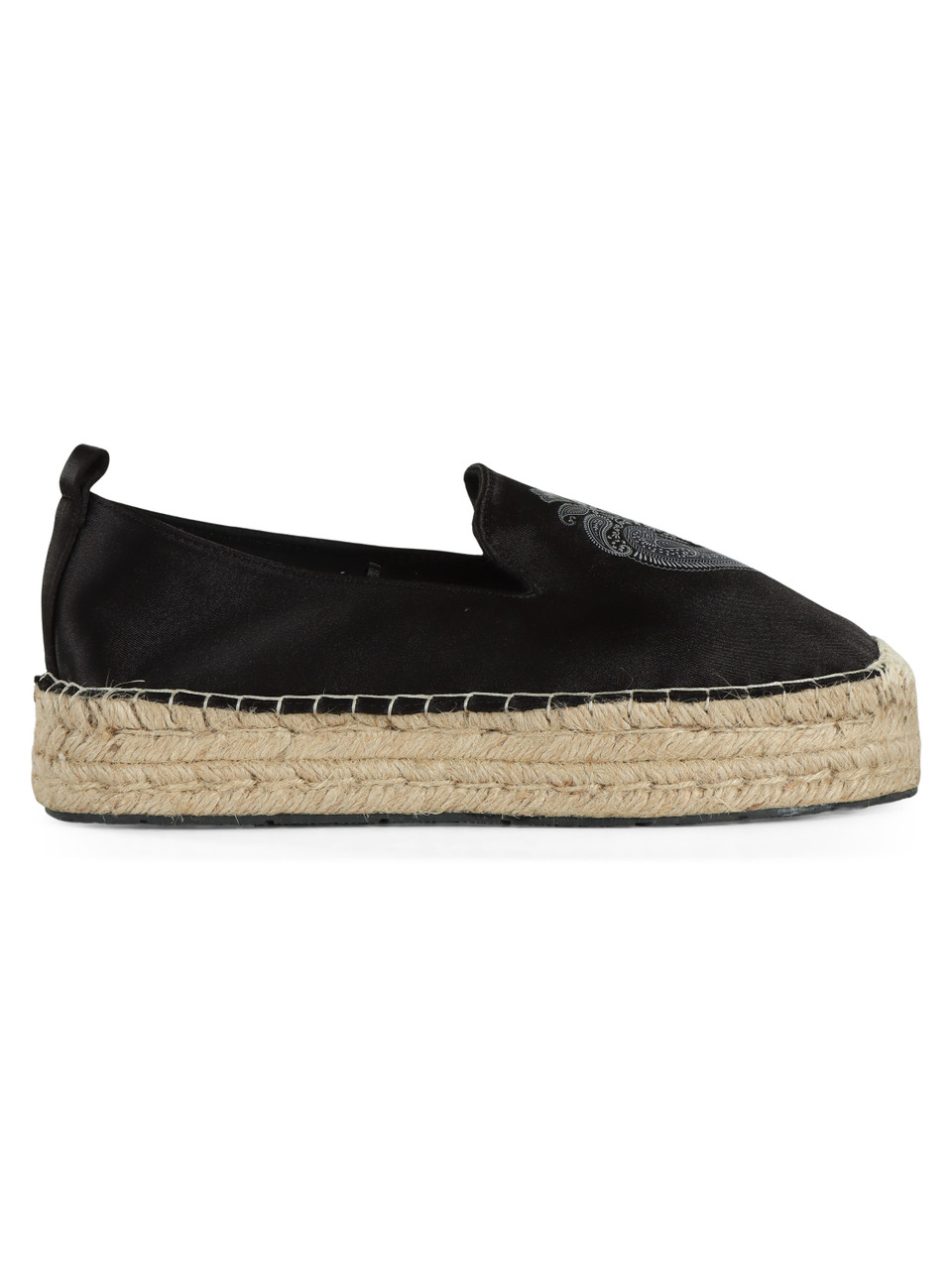 NERO | Espadrillas platform in satin