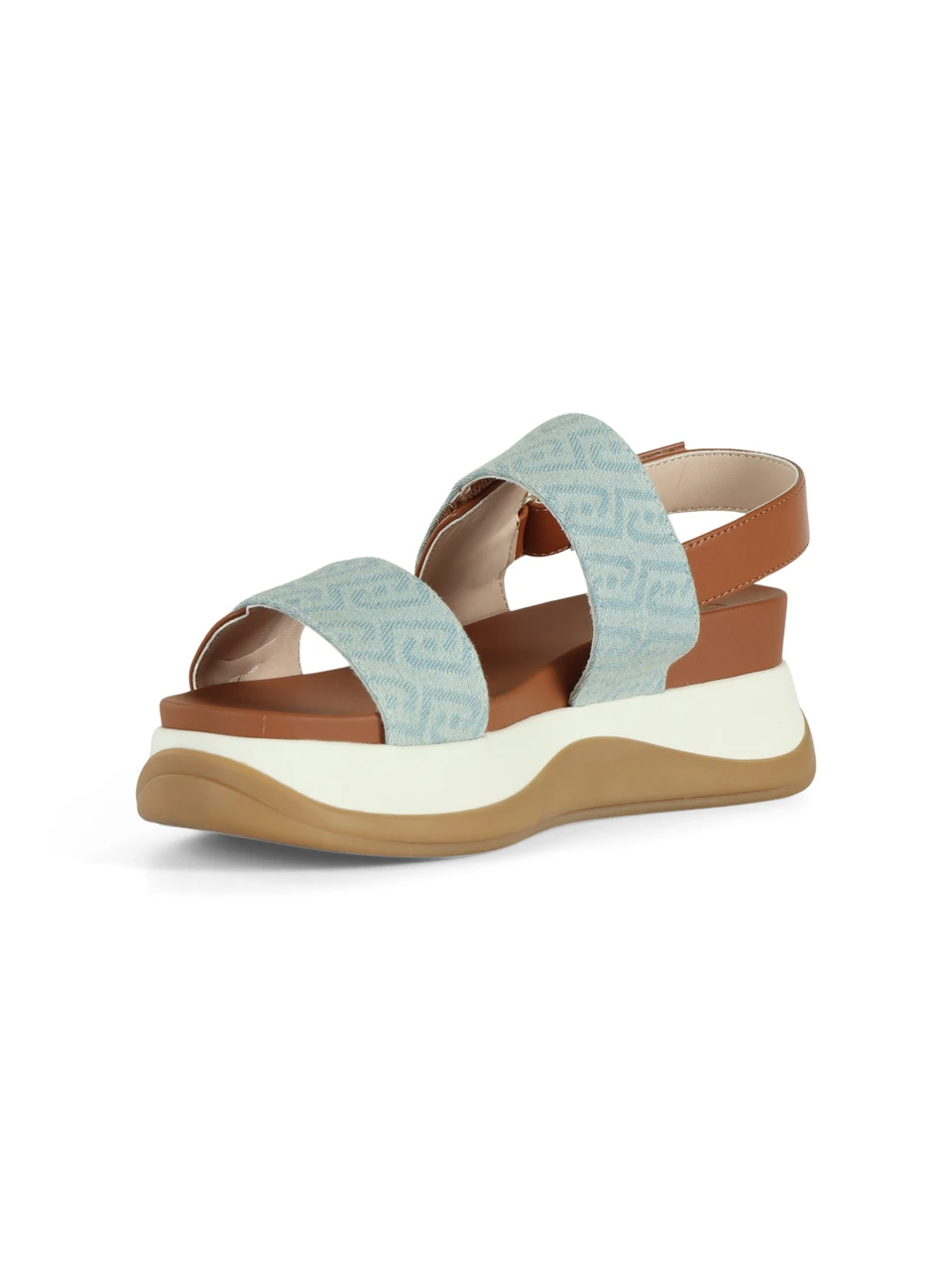 CUOIO | Sandali FIONA 02 con inserti in denim logato