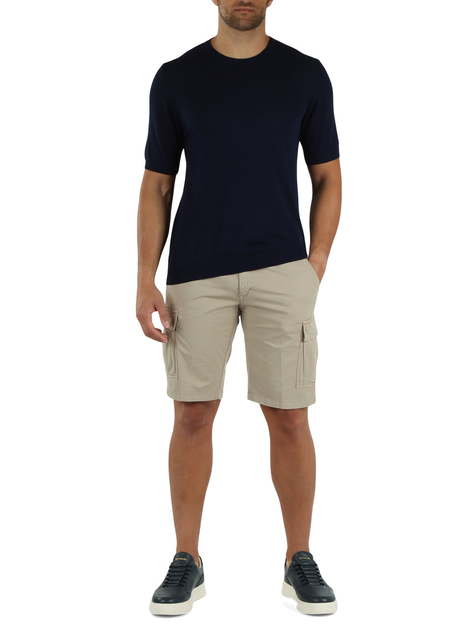 BEIGE | Bermuda cargo MALIBU 226 in cotone stretch