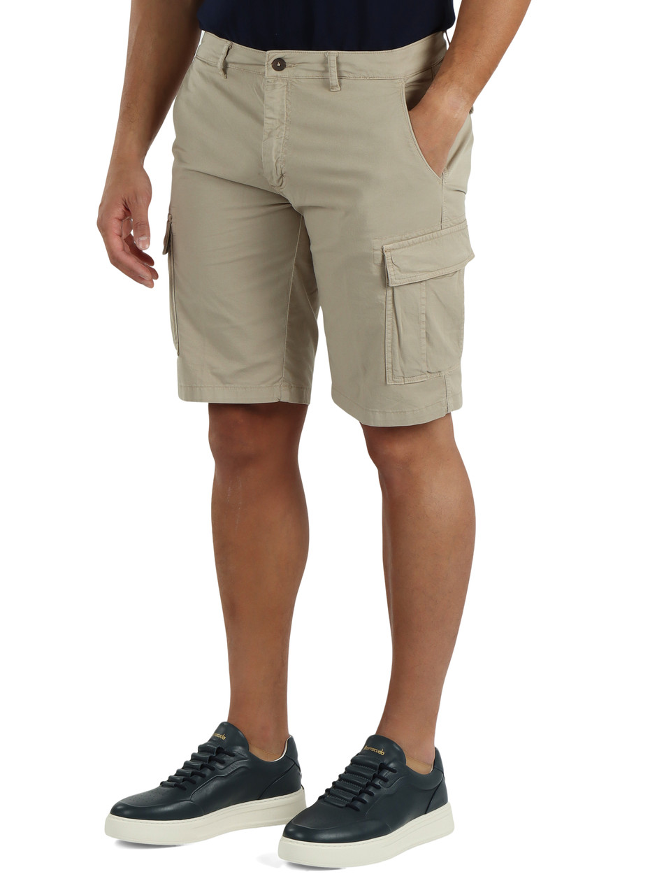 BEIGE | Bermuda cargo MALIBU 226 in cotone stretch