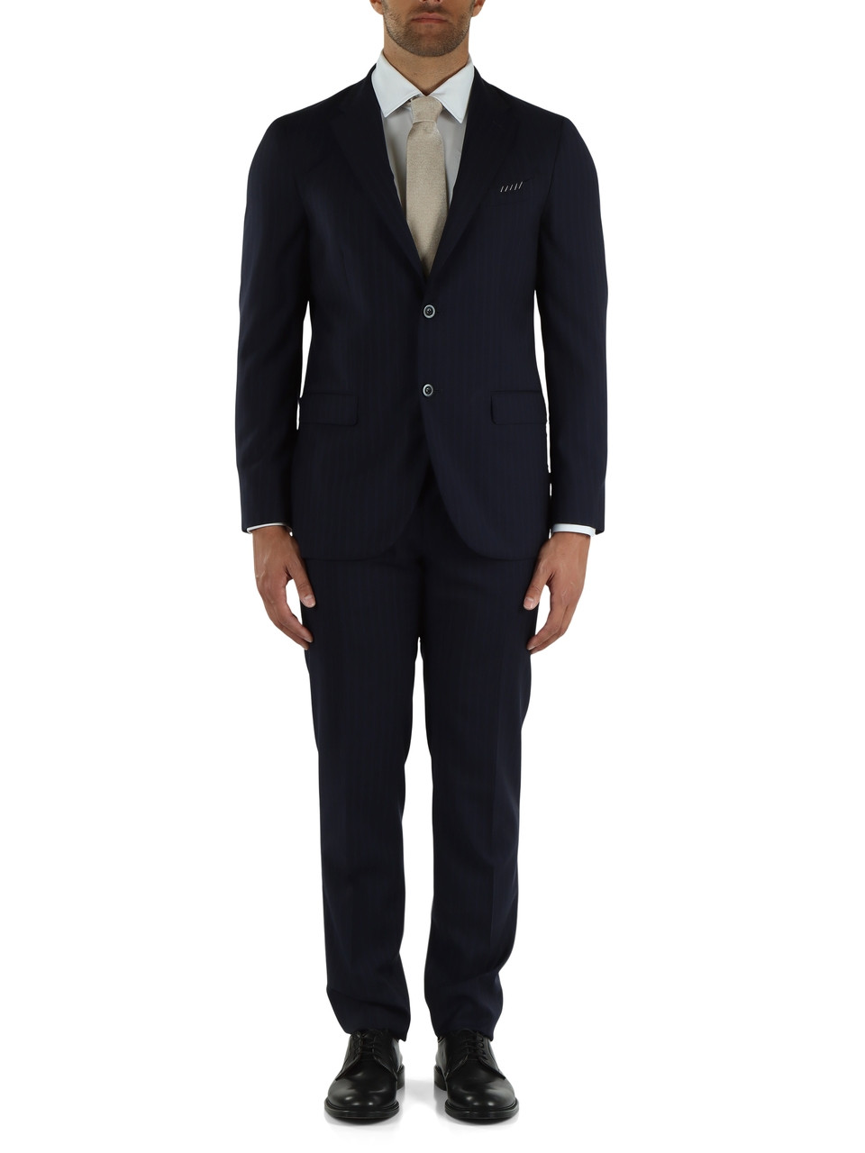 BLU SCURO | Abito due pezzi in lana vergine Drop 6R
