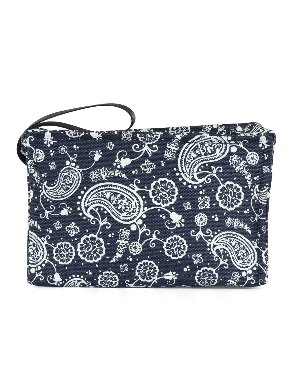 BLU SCURO | BEACH: Beauty case stampato in canvas