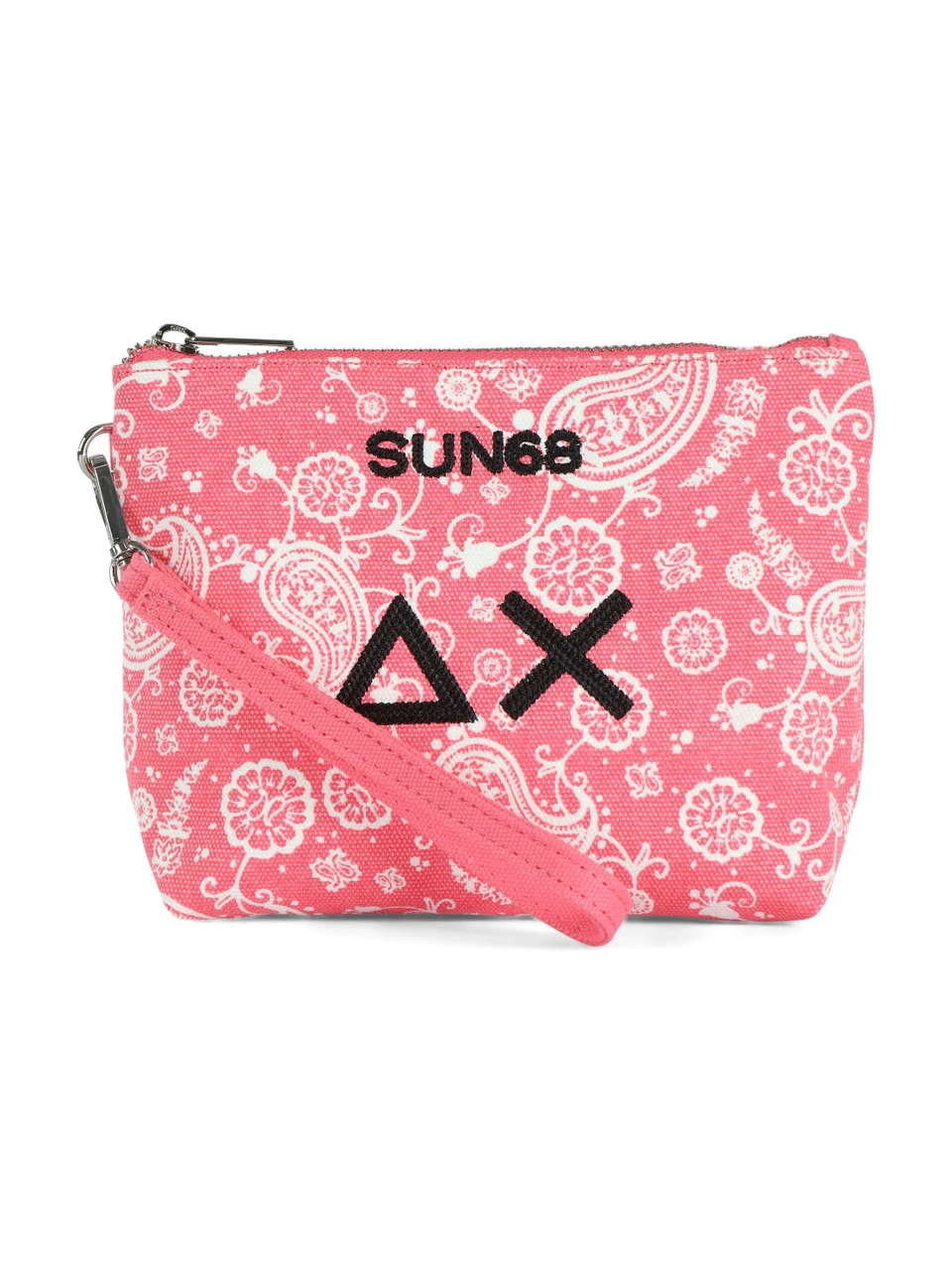 ROSA | BEACH: Mini pochette stampata in canvas