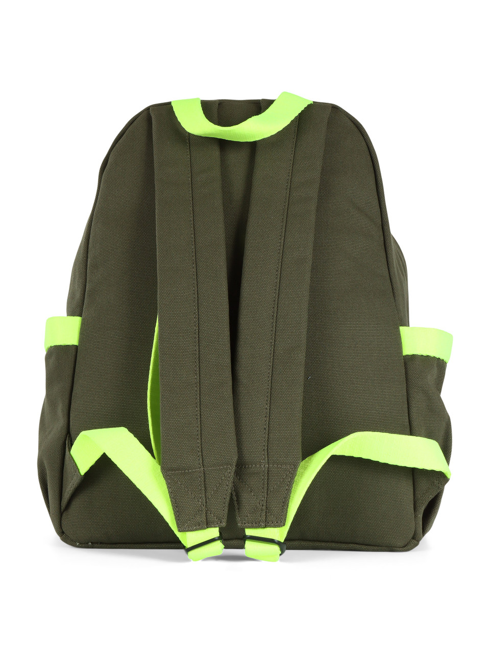 VERDE MILITARE | BEACH: Zaino in canvas con stampa logo frontale