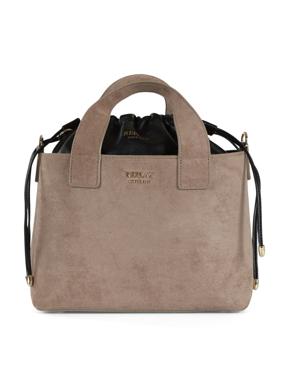TORTORA | Borsa a mano in ecosuede con pochette interna