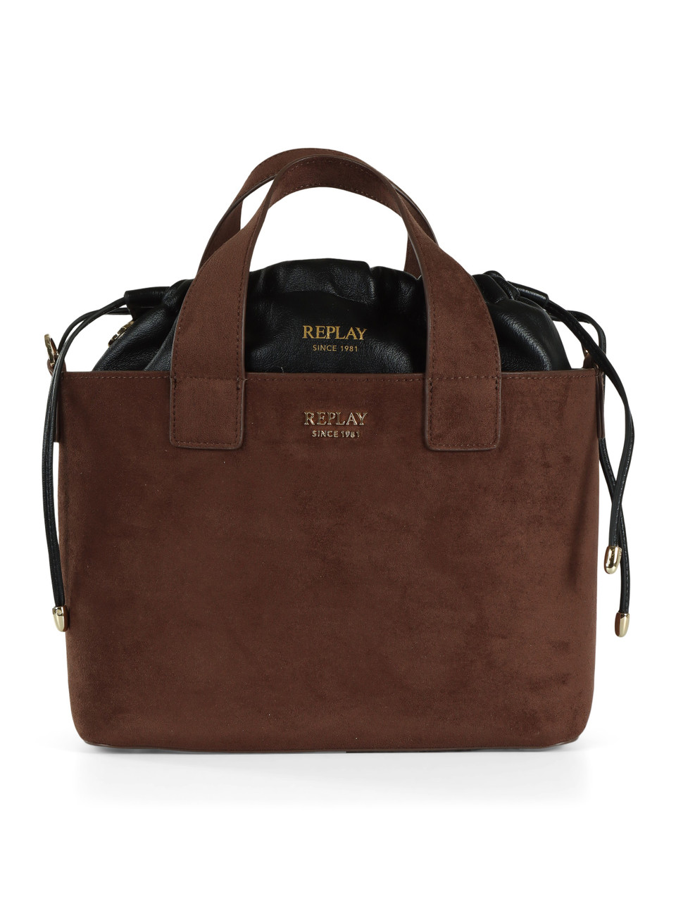 BRAUN | Handtasche aus Ecosuede mit Innentasche