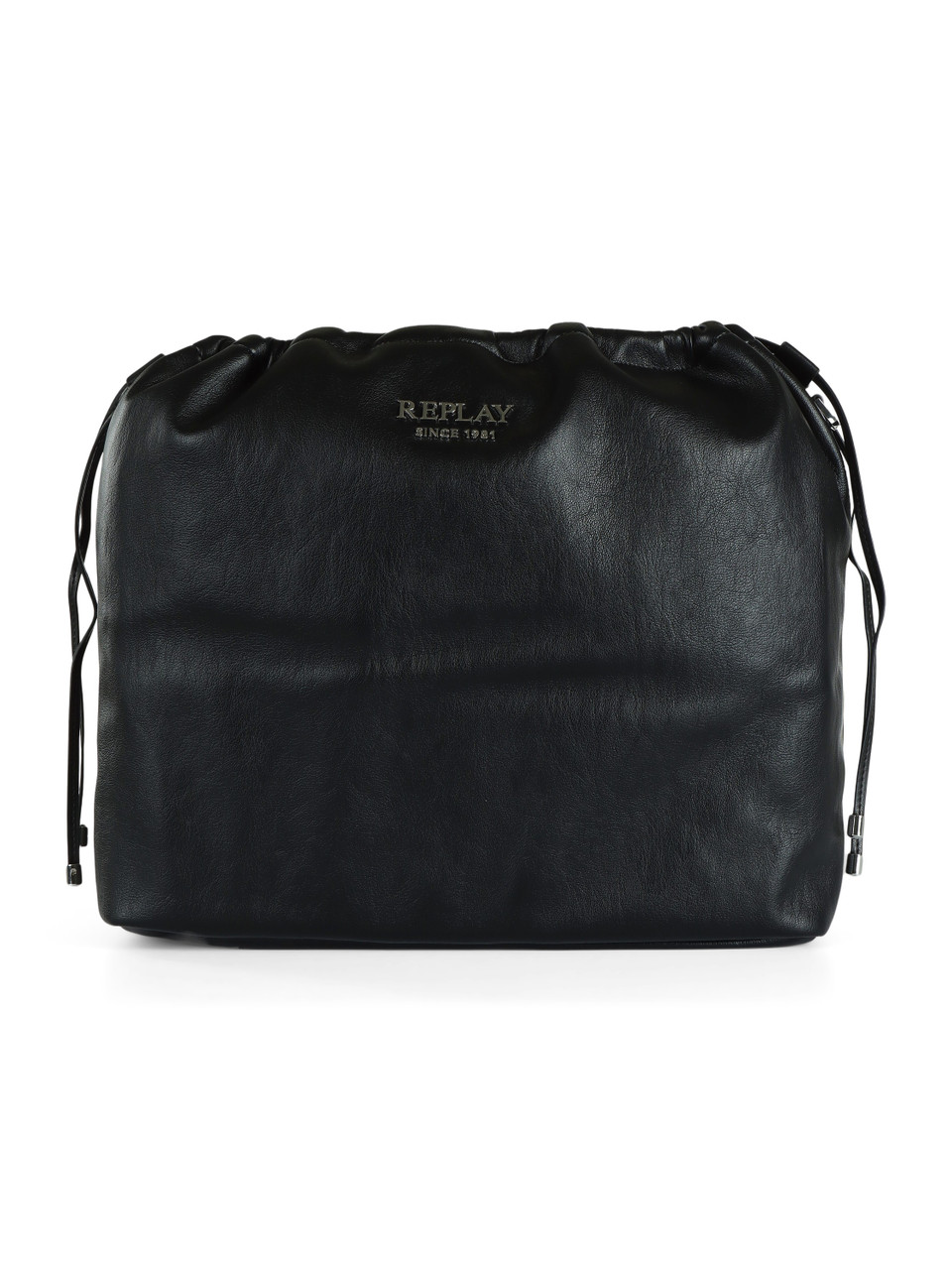NERO | Borsa shopping con lettering e seconda borsa all'interno