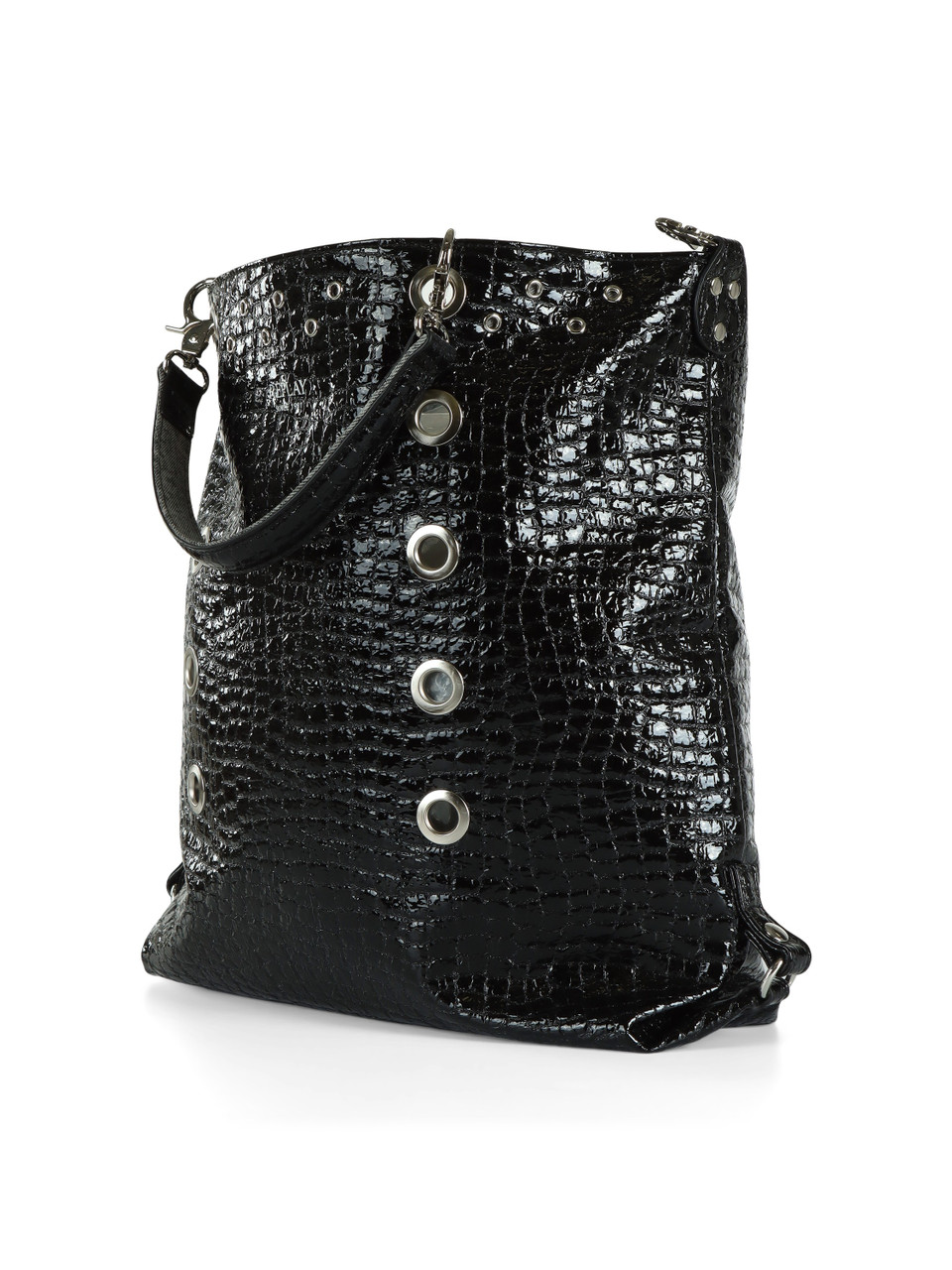 SCHWARZ | Wendbare Handtasche mit Innentasche