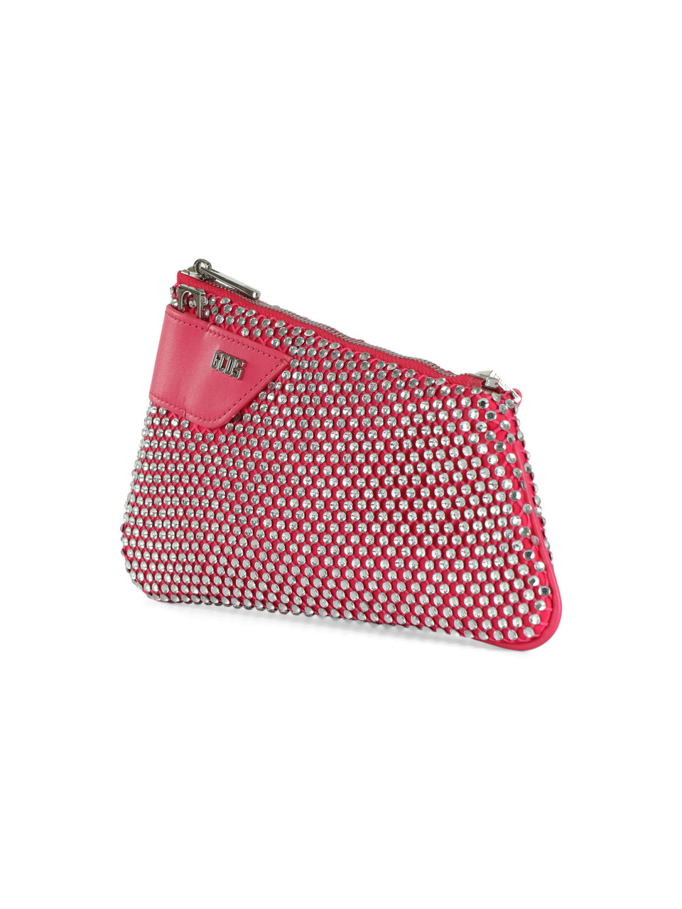 FUCSIA | Borsa a spalla COMMA NOTTE con strass all over