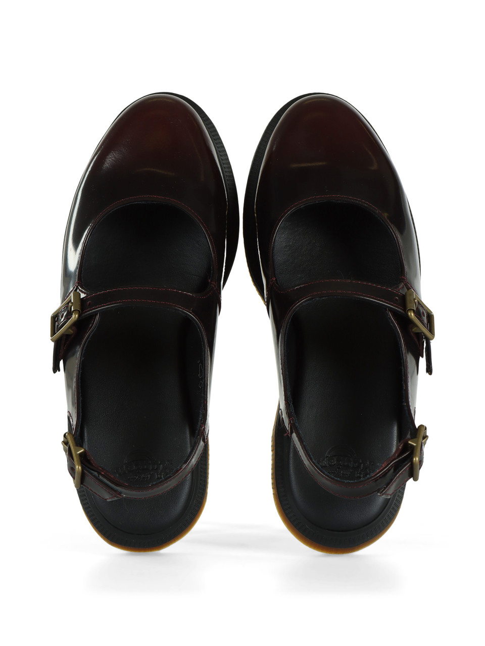 BORDEAUX | Slingback Mary Jane MADALINEin pelle Rub Off Arcadia