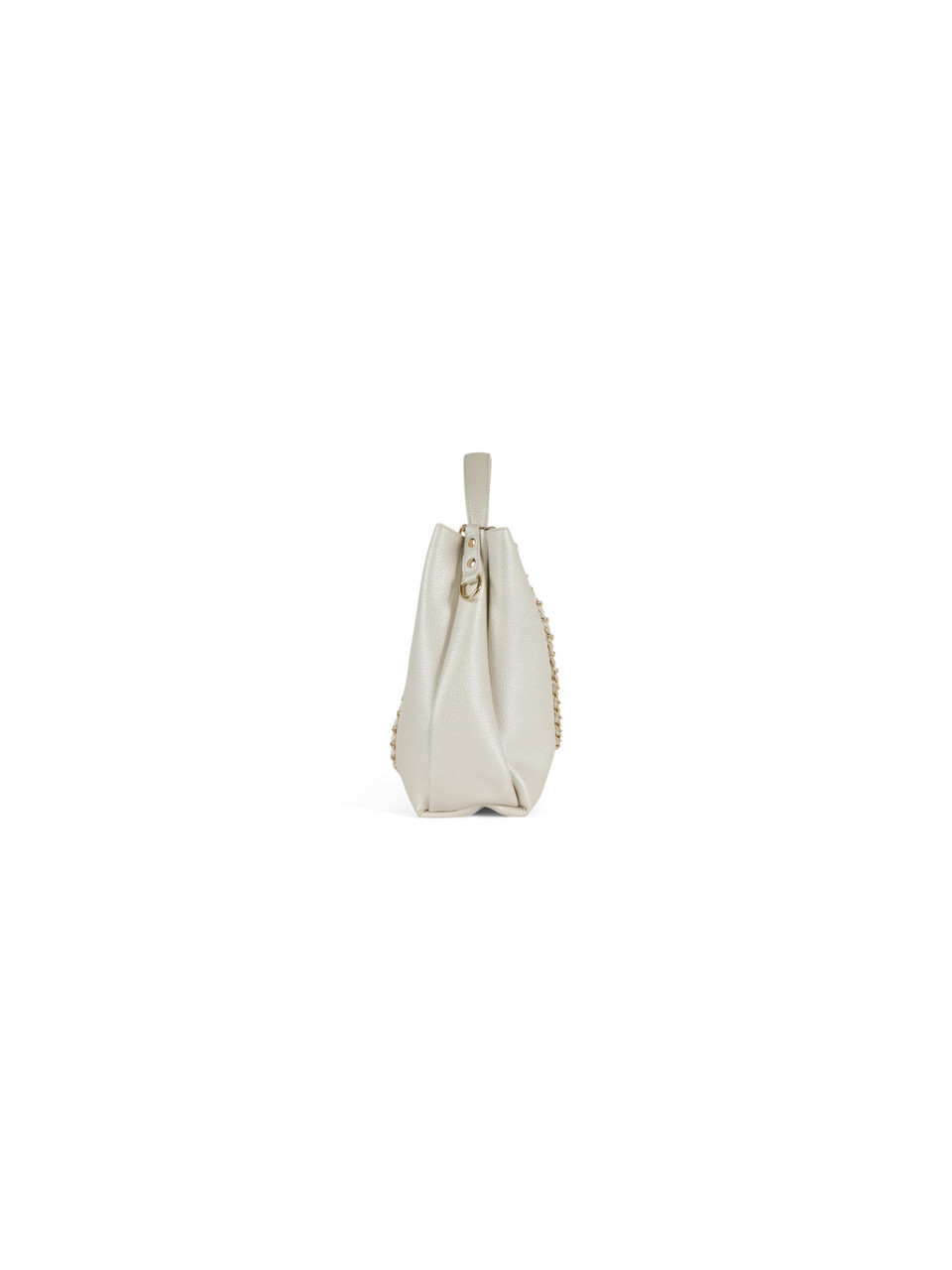 PANNA | Borsa a mano effetto martellato con logo impresso