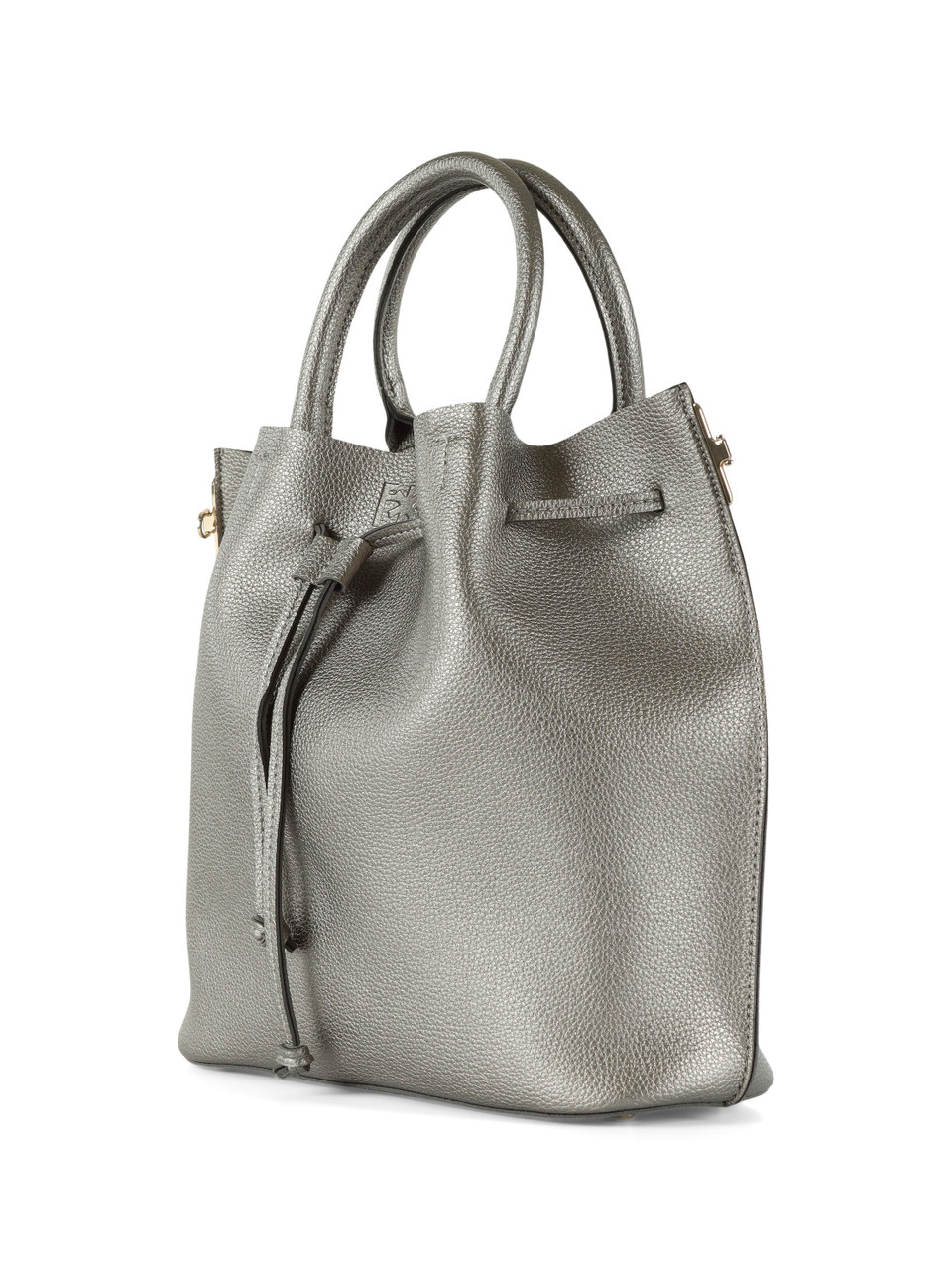 Silber | Beuteltasche in gehämmerter Optik