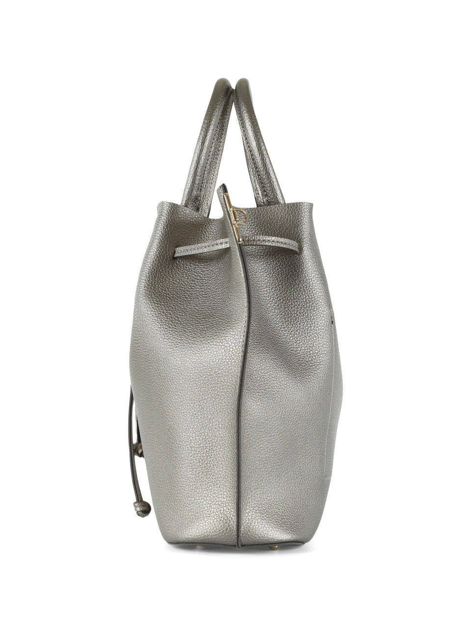 Silber | Beuteltasche in gehämmerter Optik