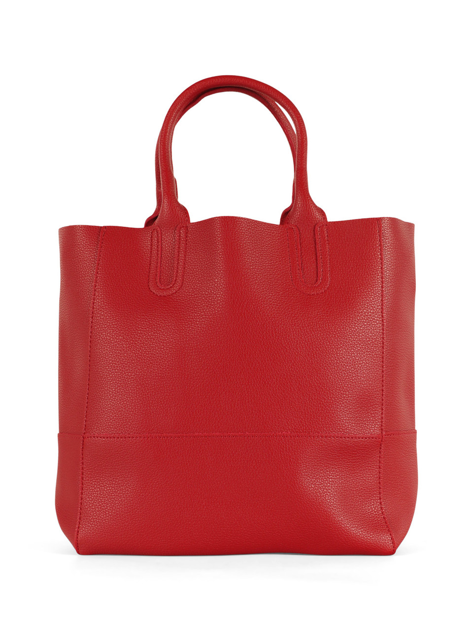 ROT | Mittlere Shopper-Tasche in gehämmertem Effekt