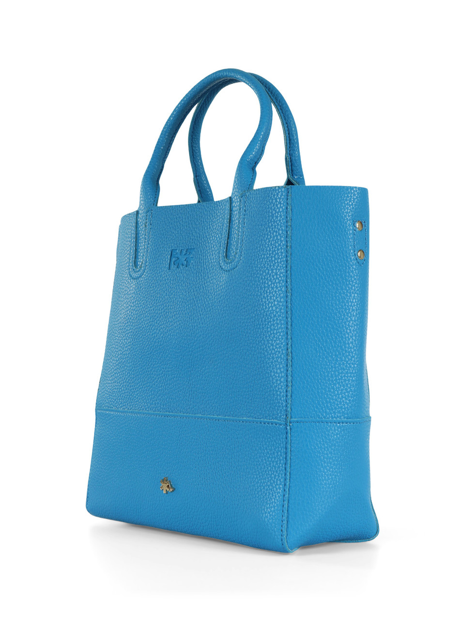 HELLBLAU | Mittlere Shopper-Tasche in gehämmertem Effekt