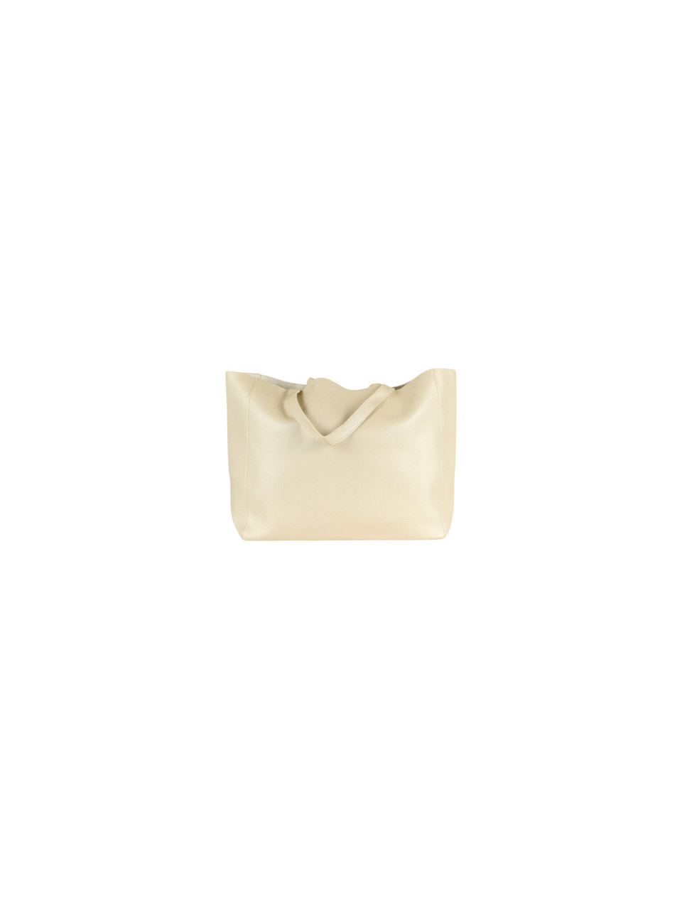 PANNA | Borsa shopping effetto martellato con logo impresso
