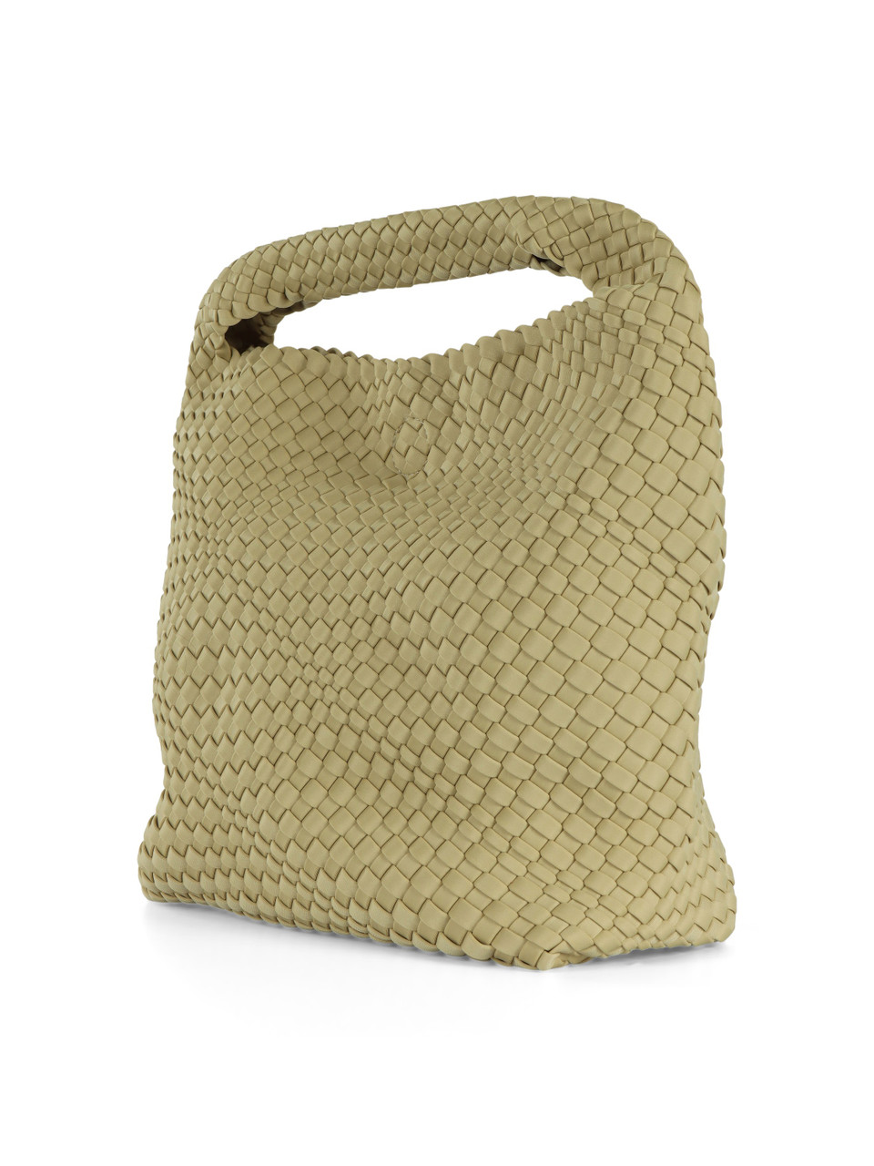 BEIGE | Sacca in tessuto intrecciato con pochette interna rimovibile