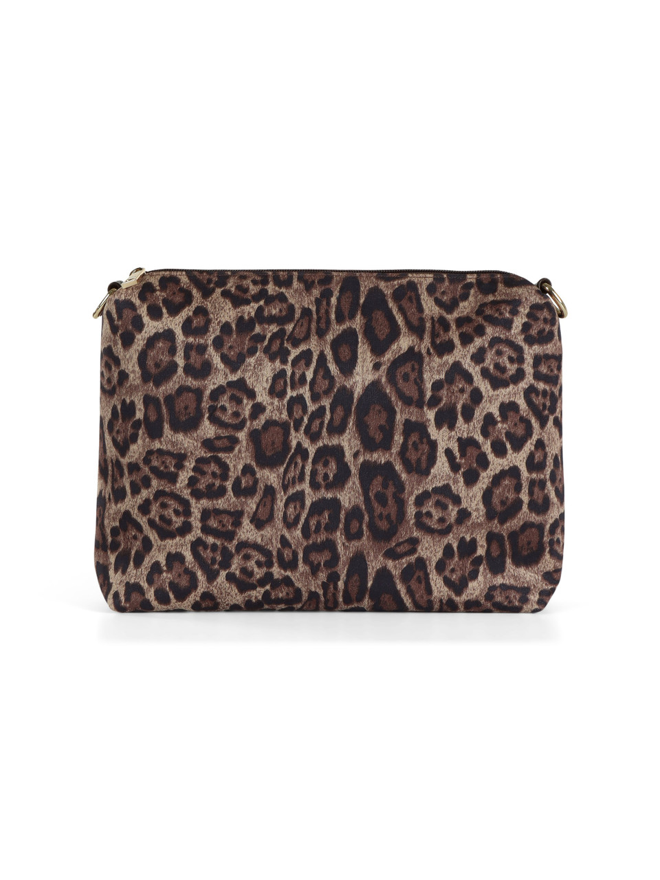 MARRONE | Borsa shopping maxi con stampa animalier