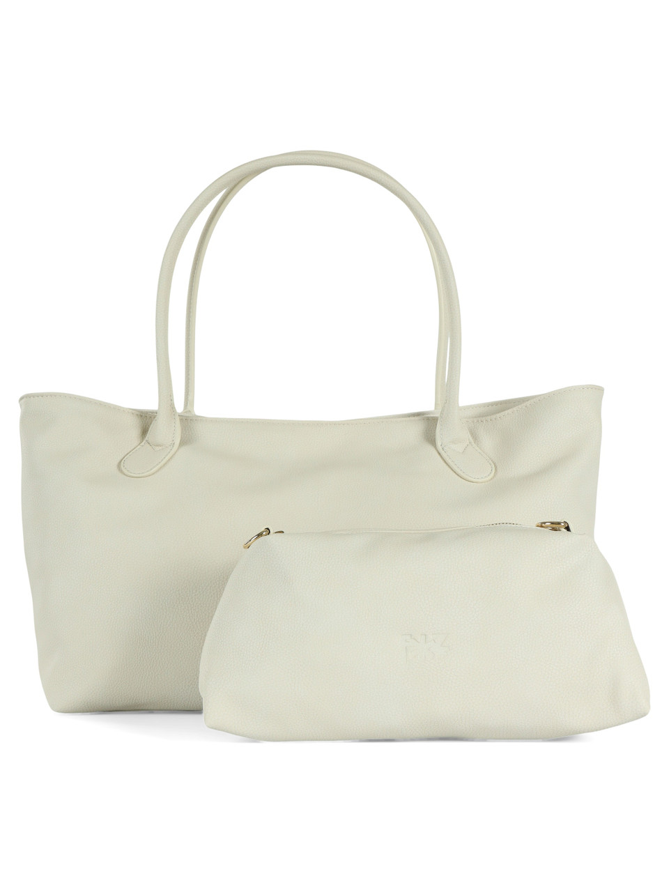 OFF WHITE | Borsa shopping effetto martellato con logo impresso