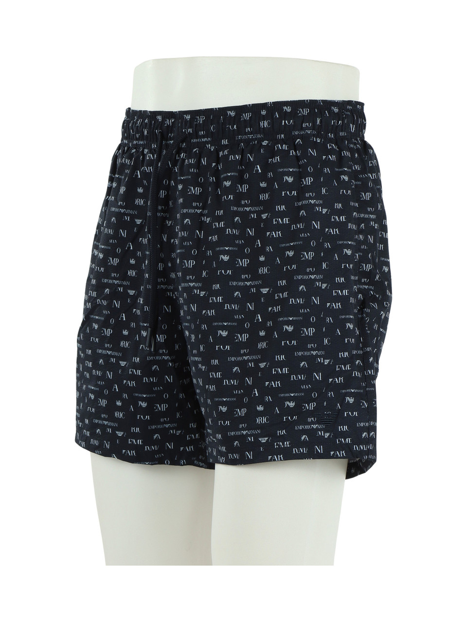BLU SCURO | Boxer mare con stampa logo all over