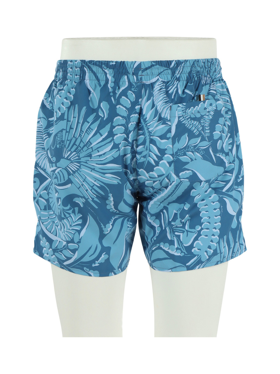 AZURBLAU | PIRANHA Badeshorts mit Allover-Print