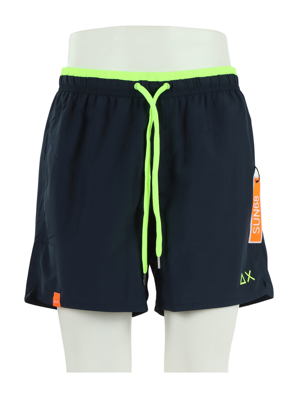 BLU SCURO | Boxer mare con inserti fluo