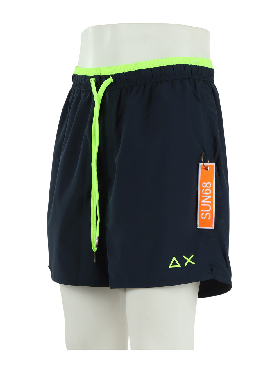 BLU SCURO | Boxer mare con inserti fluo