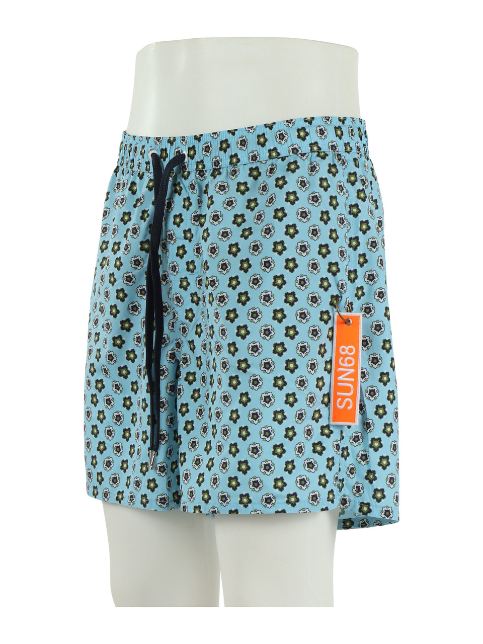 CELESTE | Boxer mare stampato con portachiavi rimovibile