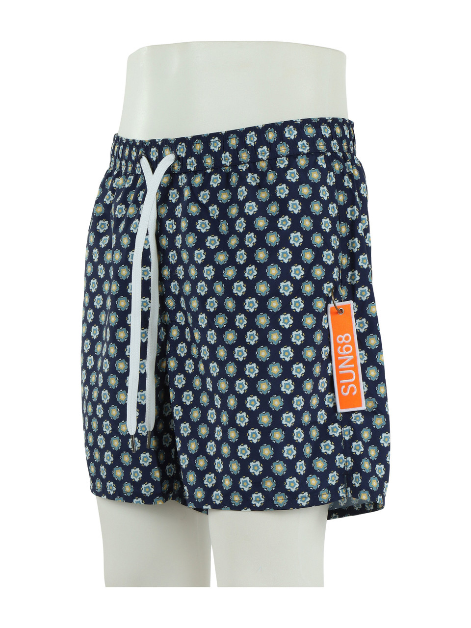 BLU | Boxer mare stampato con portachiavi rimovibile