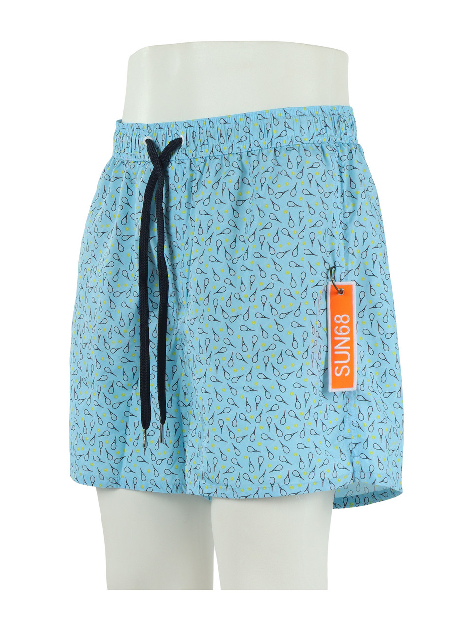 CELESTE | Boxer mare stampato con portachiavi rimovibile