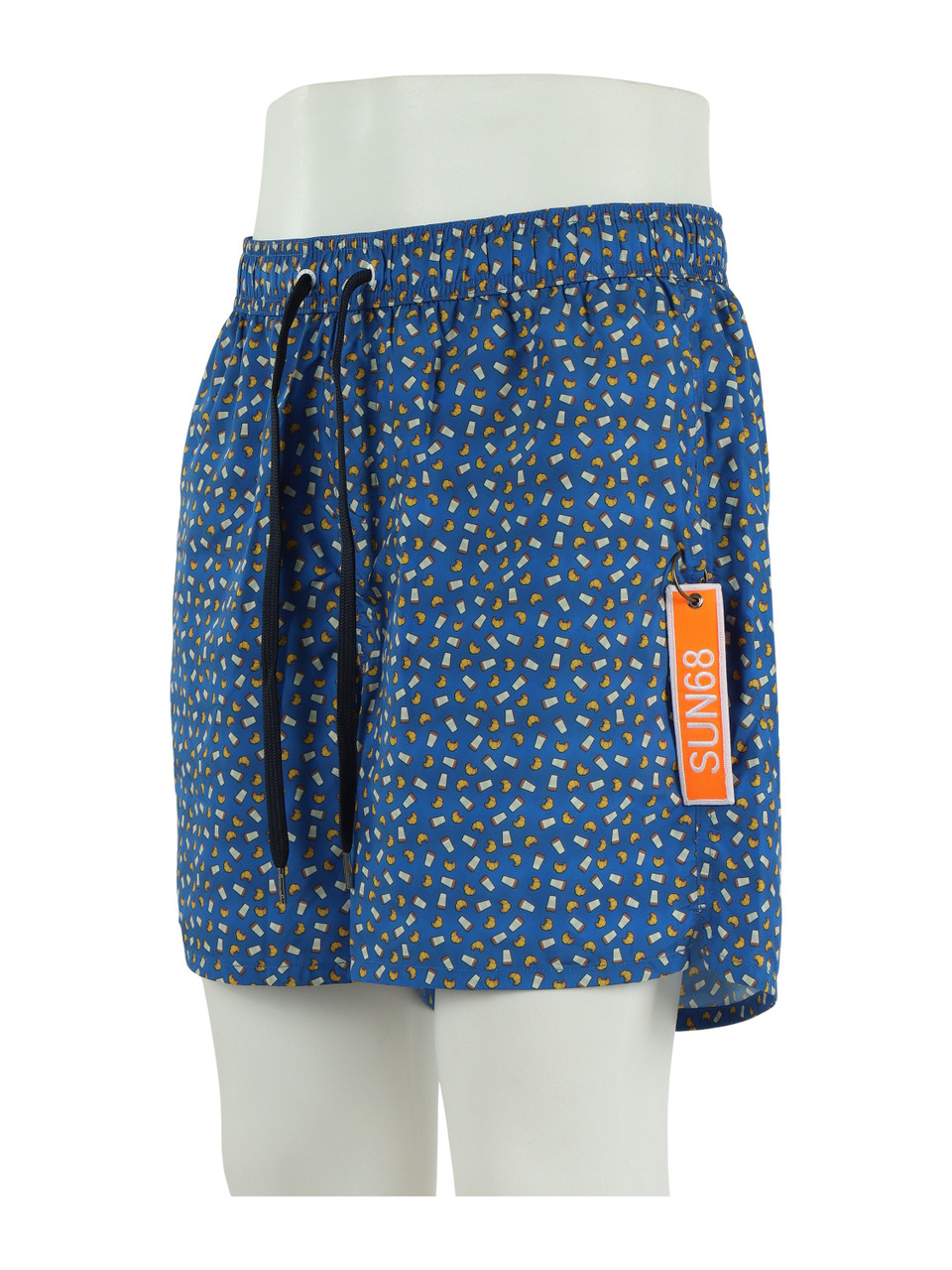 BLUETTE | Boxer mare stampato con portachiavi rimovibile