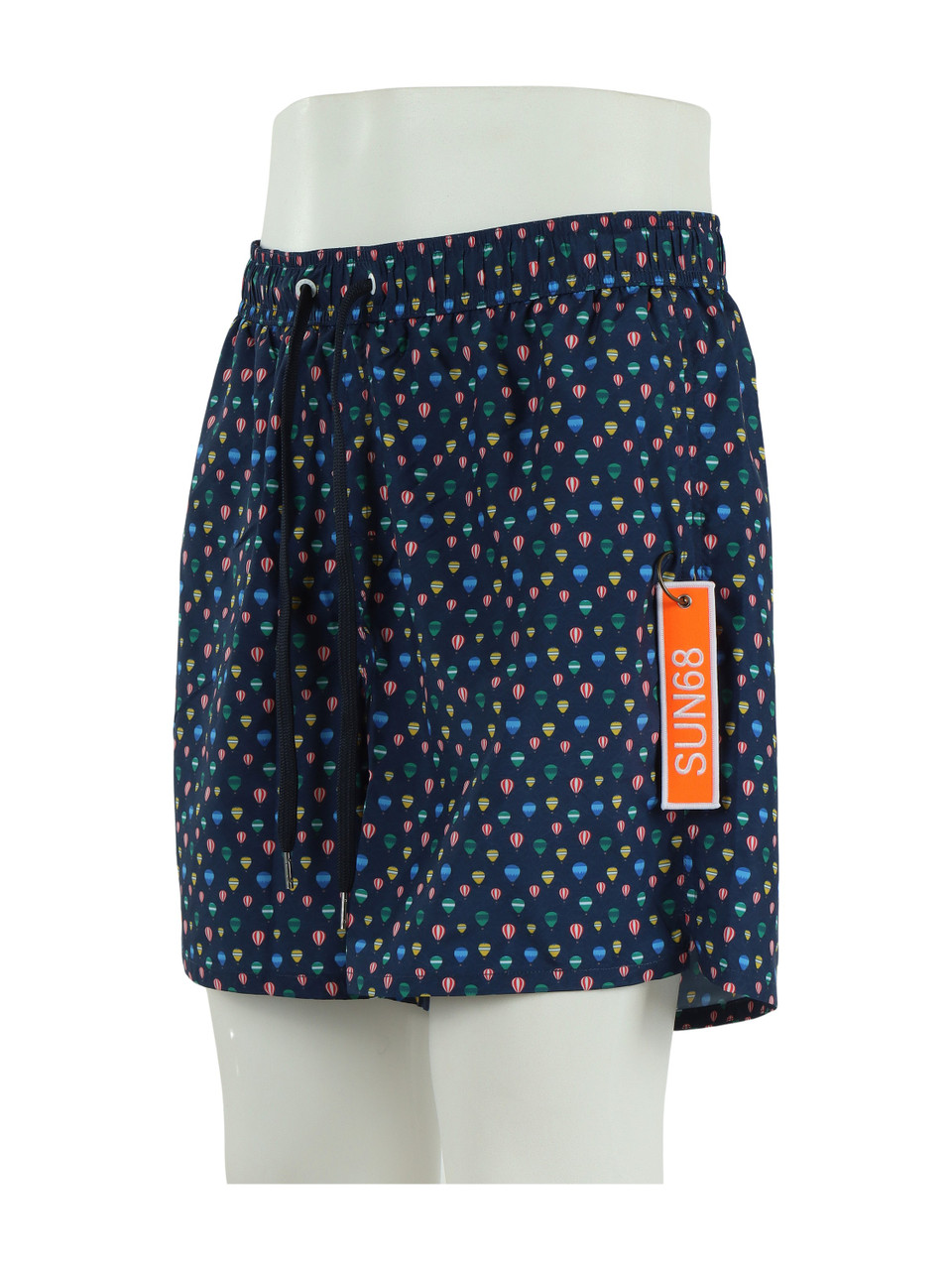 BLU | Boxer mare stampato con portachiavi rimovibile