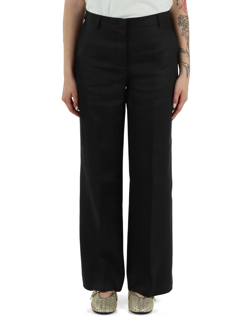 NERO | Pantalone MALIZIA in canvas di lino