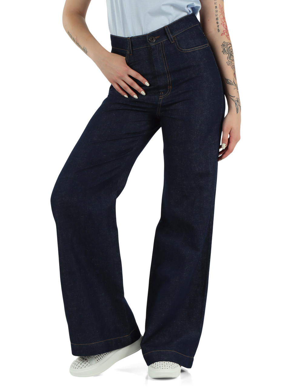 BLU SCURO | Pantalone jeans svasato LATINO