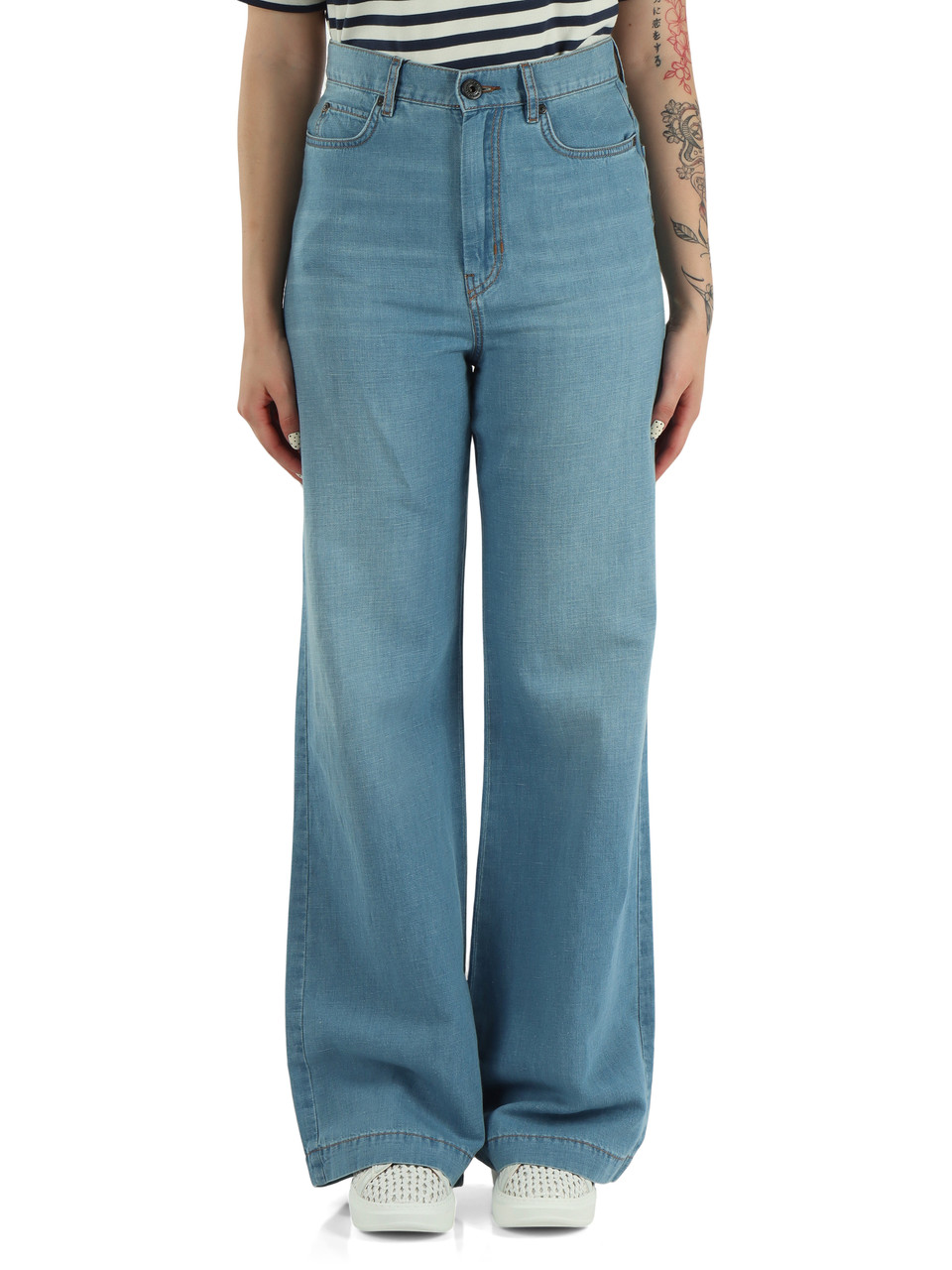 BLU CHIARO | Pantalone jeans svasato LATINO