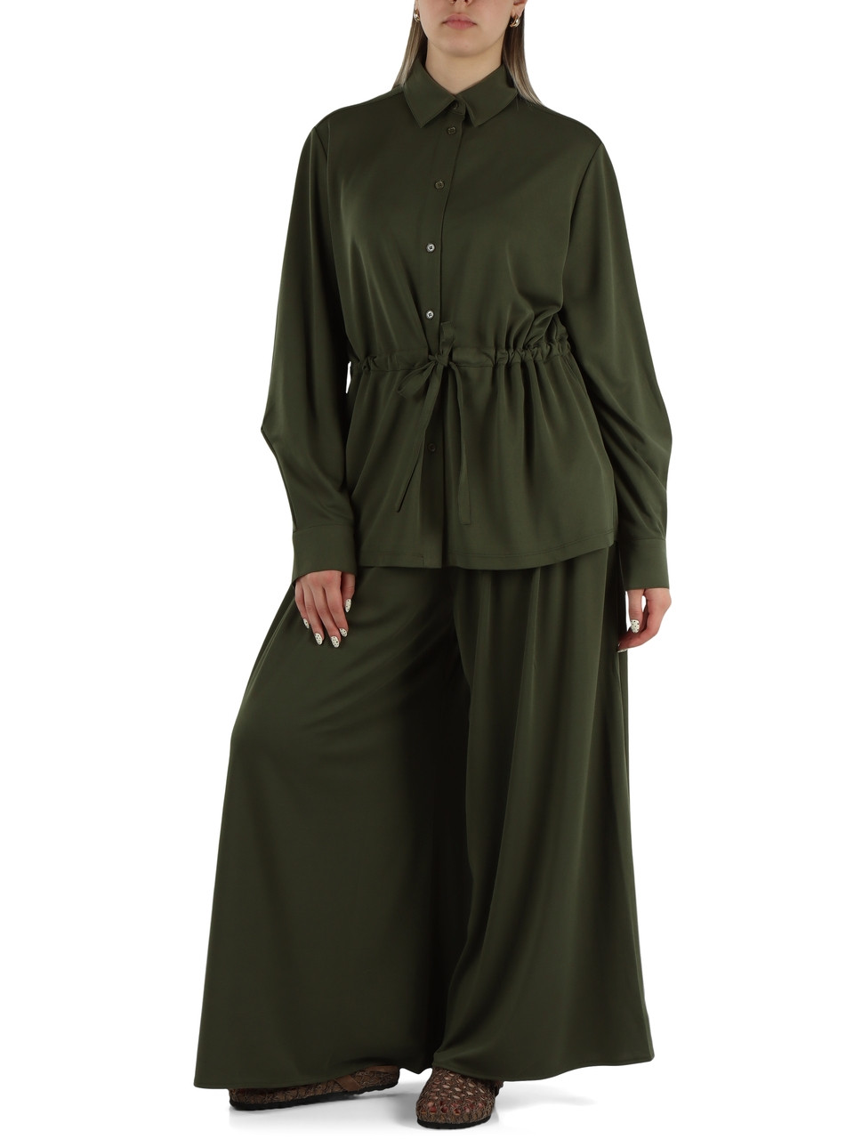 VERDE | Pantalone CICALA in misto modal fluido