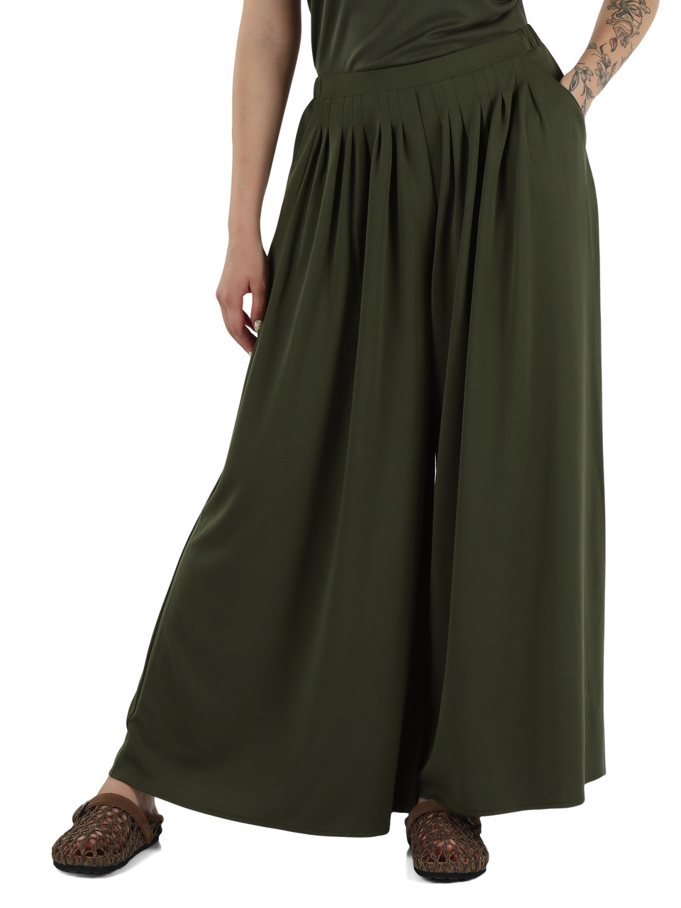 VERDE | Pantalone CICALA in misto modal fluido