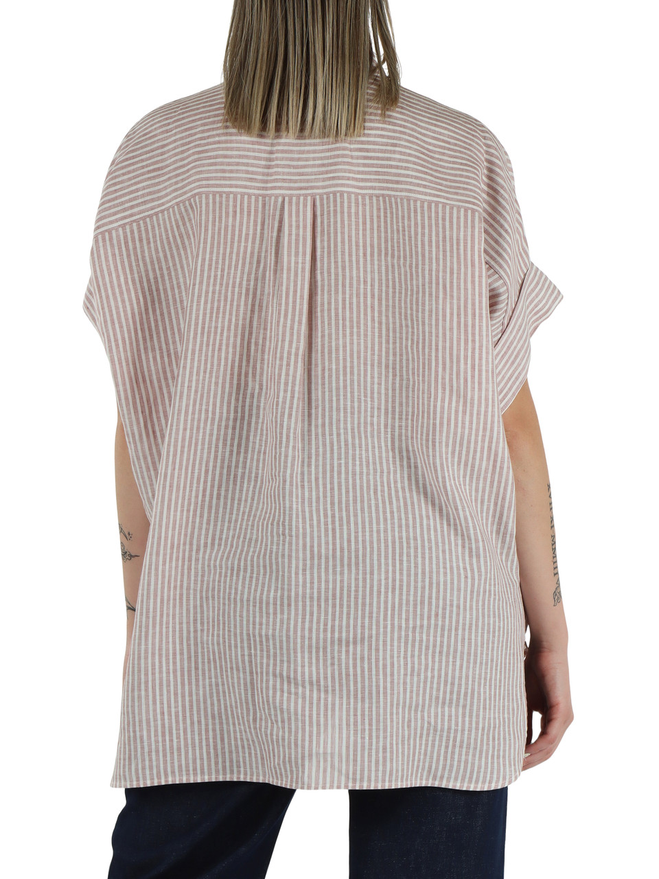 ROSA | Blusa ampia VERVE con collo a camicia