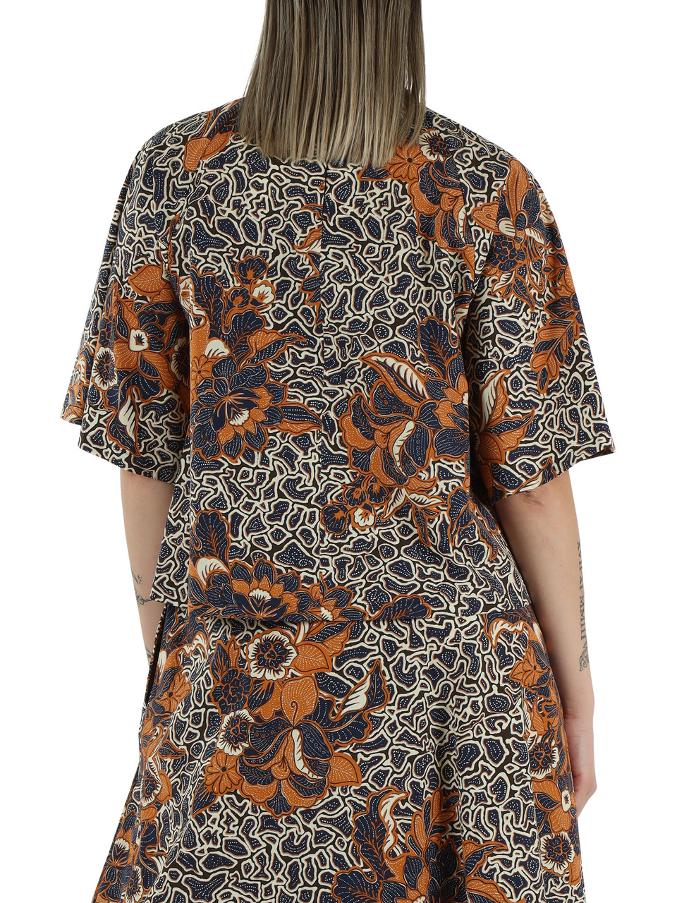 BLU | Blusa svasata QUAGLIA in popeline cotone