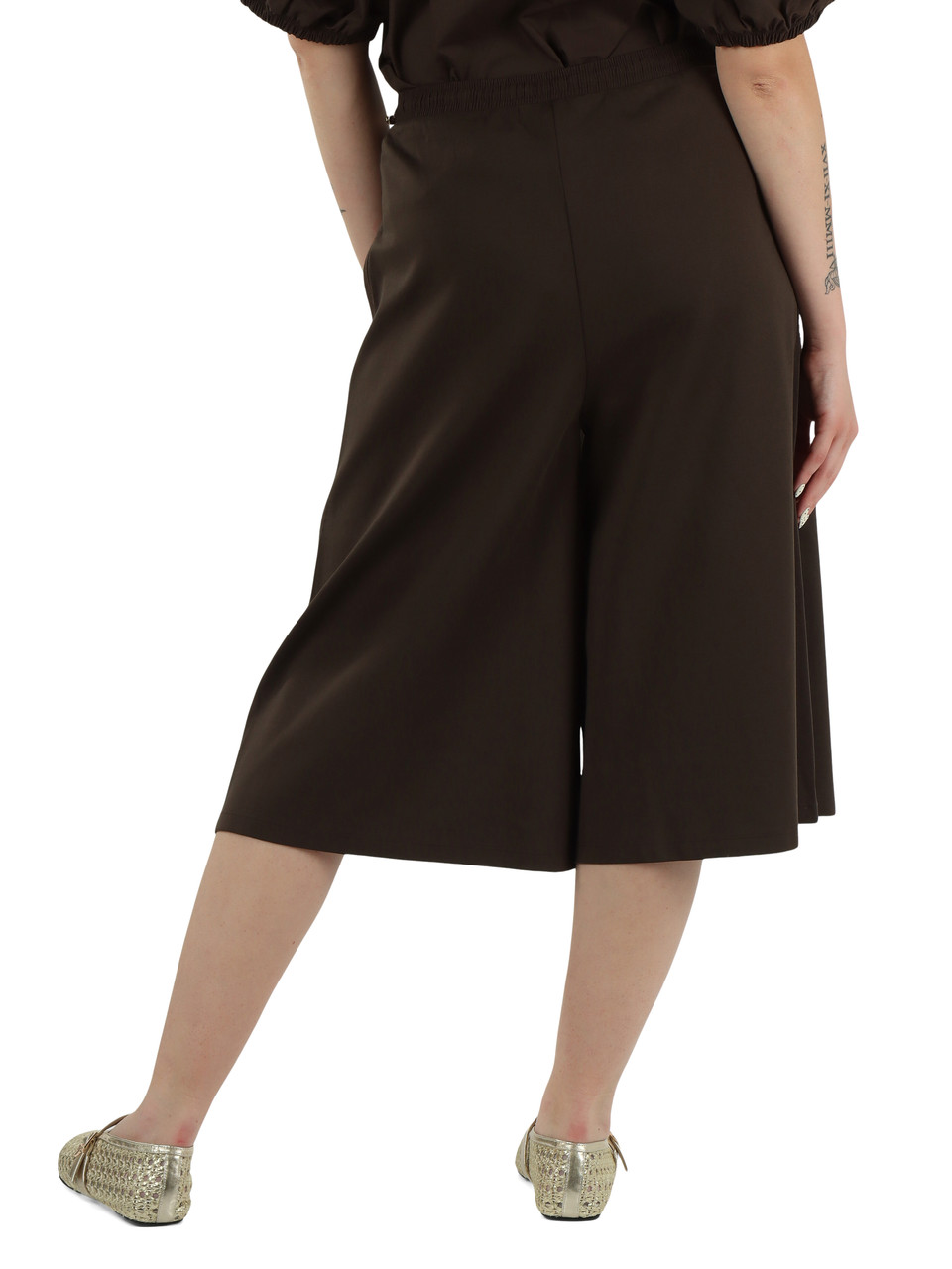 MARRONE | Bermuda lungo PIOMBO in cotone interlock