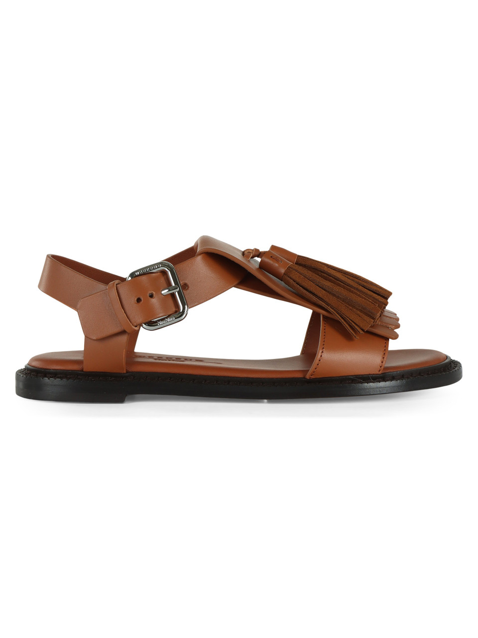 CUOIO | Sandali in pelle ARTE con frange e nappine