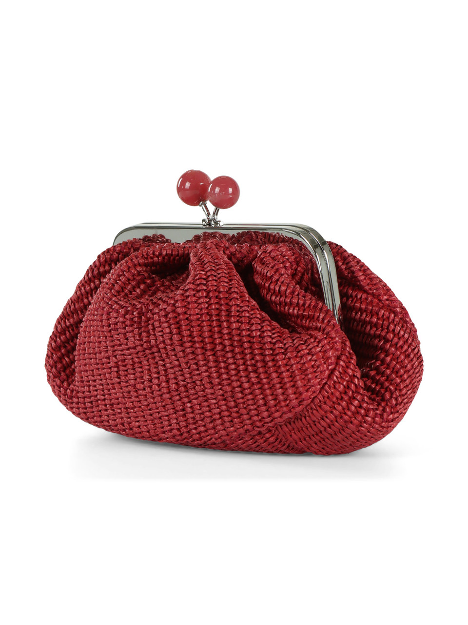 ROSSO | Pasticcino bag effetto rafia PALMAS