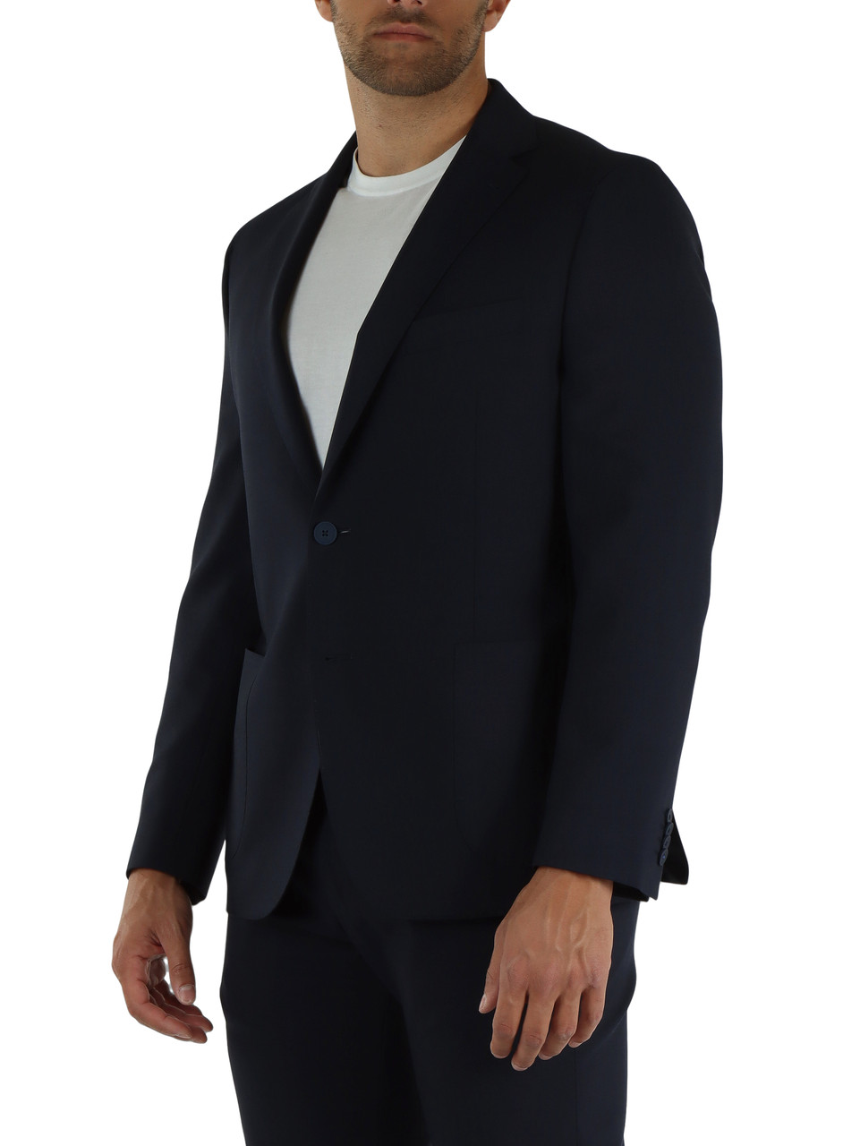 BLU SCURO | Giacca monopetto EDWARD-TR Protect 3 in misto lana vergine